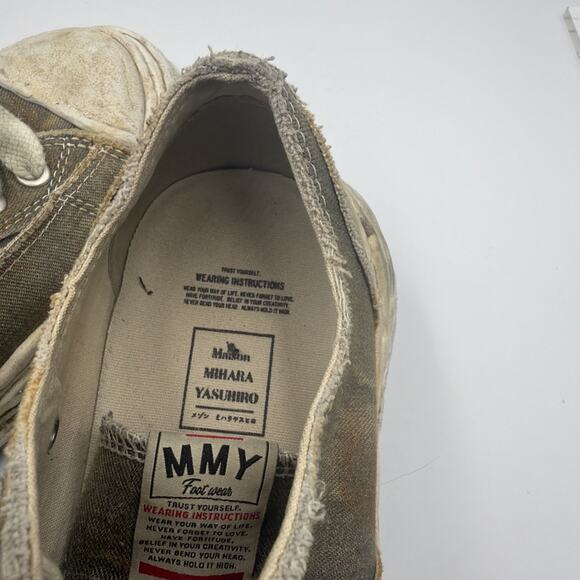 Size 8 M - Mihara Yasuhiro Peterson 23 Washed Denim Low Green main image 9